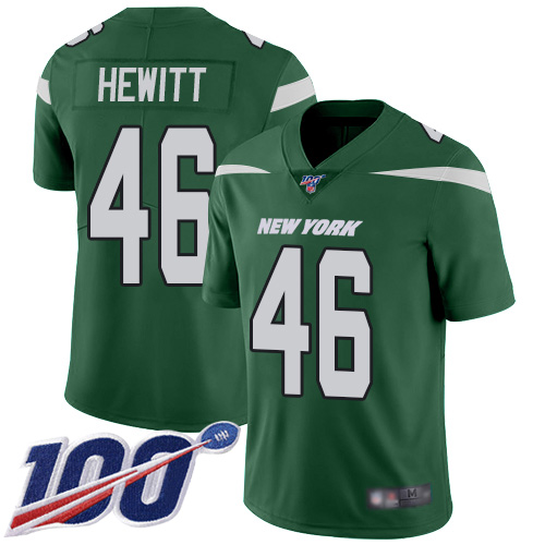 New York Jets Limited Green Youth Neville Hewitt Home Jersey NFL Football #46 100th Season Vapor Untouchable->youth nfl jersey->Youth Jersey